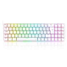 Imagem de Teclado Mecanico Gamer Ashe Pro Rgb Switch Brown Redragon K626p-Kbs-W Branco