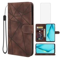 Imagem de Wanyuexes Capa para Huawei P40 Lite/Nova 6 SE/Nova 7i JNY-L21A Capa carteira com protetor de tela de vidro temperado, pele toque flip suporte suporte para cartão de crédito capa de telefone para