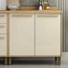 Imagem de Balcão 80cm 2 Portas Salvador Valdemóveis Cinamomo/off White