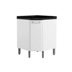 Imagem de Gabinete De Cozinha Modulado Balcao Canto Oblo Evidence 7115 1 Porta C Tampo Branco Bertolini