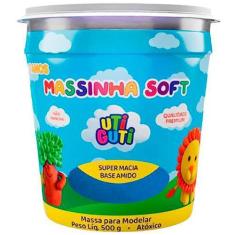 Imagem de Pote Massa De Modelar 500G Azul Escuro Massinha Uti Guti