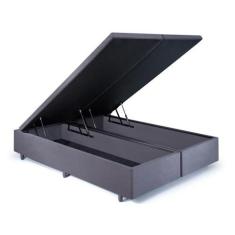 Imagem de Cama Box Baú Queen 158X198x42cm Suede Cinza Com Pistão A Gás - Cama In