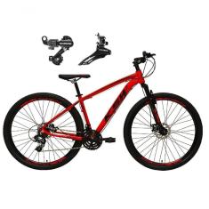 Imagem de Bicicleta Aro 29 Ksw Xlt Alumínio 24v Câmbios Shimano Garfo Suspensão - Vermelho Tam.17