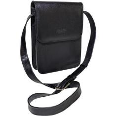 Imagem de Bolsa Masculina Em Couro Legitimo Transversal Masculina Executiva Prat