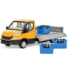 Imagem de Miniatura Caminhão Iveco Daily Drop Side com Engradados Escala 1:30 Us