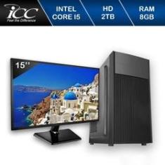 Imagem de Computador ICC Intel Core I5 3.20 ghz 8GB HD 2TB Kit Multimídia HDMI FULLHD Monitor LED