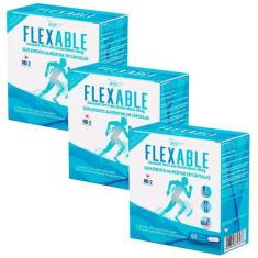 Imagem de Kit 3 Colágeno Tipo 2 Flexable Global Suplementos 60 Cápsulas 40Mg