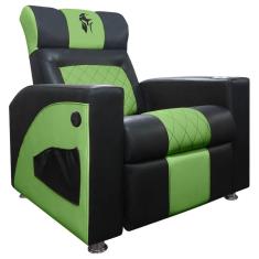 Imagem de Cadeira Gamer Sparta com Encosto Reclinável e Carregador USB Corino Preto/verde SOFA STORE
