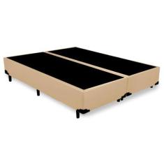 Imagem de Cama Box Casal Bipartido Starflex Sintético Bege 138X188x42