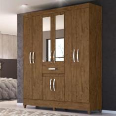 Imagem de Guarda Roupa Steven Castanho Wood com Espelho