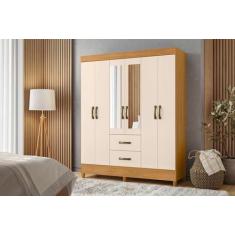 Imagem de Guarda Roupa Mobi 6 Portas Com Espelho Móveis Albatroz - Moveis Albatr