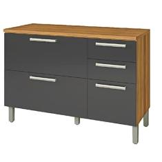 Imagem de Balcão 2 Portas e 3 Gavetas Burguesa Premium 120cm Nesher