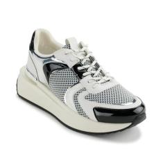 Imagem de DKNY Tênis feminino com cadarço, Preto/branco, 38