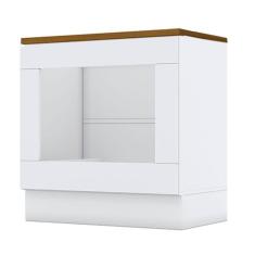 Imagem de Balcão Forno de Embutir Americana Branco com Tampo para Cooktop Nature - Henn