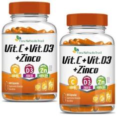 Imagem de 2x Vitamina C + Vitamina D3 + Zinco 60 Caps Flora Nativa - Flora Nativ