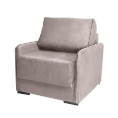 Imagem de Sofá-Cama Solteiro 1 Lugar Isis Veludo Bege