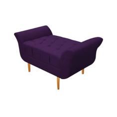 Imagem de Recamier Estofado Ari 100 cm Solteiro Suede Roxo - Amarena Móveis