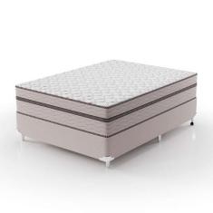 Imagem de Cama Box Casal Com Colchão Sonhare Mola Ensacada Bege - Montreal