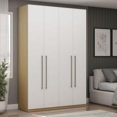 Imagem de Guarda-Roupa 4 Portas 3 Gavetas 100% Mdf Modulado Infinity - Genialfle