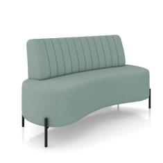 Imagem de Sofá 2 Lugares Living 160cm Pé Ferro Pto Maraú Bouclê K01 - D\`rossi Cor Azul