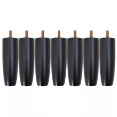Imagem de Conjunto 7 Pés Para Cama Colchão Box Baú Casal Ou Solteiro 12cm - Zanl