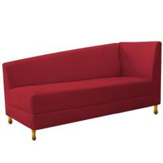 Imagem de Recamier Valéria 160cm Lado Esquerdo Suede Vermelho - Doce Sonho Móvei