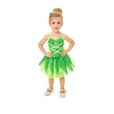 Imagem de Vestido Fantasia Infantil Fada Fadinha Sininho Tinkerbell Carnaval Fes