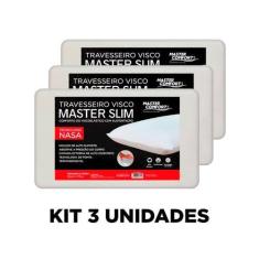 Imagem de Kit 3 Travesseiros Nasa Viscoelástico Master Slim Sono e Conforto - BE