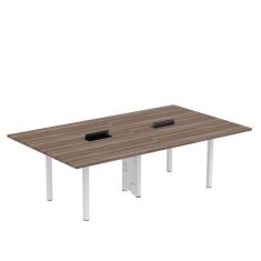 Imagem de Mesa Reunião 320cm X 140cm Mrcpb3214 Noce Naturalle/Branco