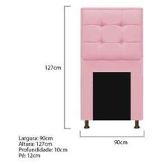 Imagem de Cabeceira Copenhague 90cm Solteiro Suede  Bebê Adj Decor