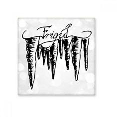 Imagem de Icicle Adesivo brilhante de ejo de cerâmica com ilustração pintada à mão