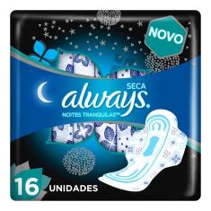 Imagem de Absorvente Always Noites Tranquilas Cobertura Seca com Abas 28cm Leve 16 Pague 14