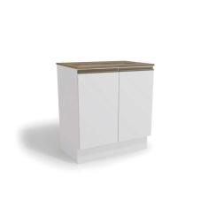 Imagem de Balcão De Cozinha Maxxi G744 P/ Cooktop 80cm Branco/nogal - Kappesberg