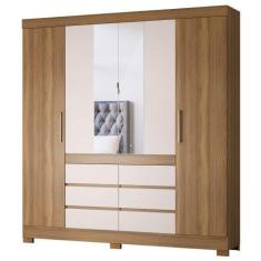 Imagem de Guarda Roupa Casal 4 Portas 6 Gavetas Cadis D02 Amendola/Off White - M