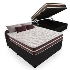 Imagem de Conjunto Cama Box Com Baú Casal + Colchão De Molas - Anjos - Superlast