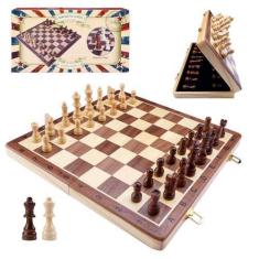 Imagem de Conjunto De Tabuleiro De Xadrez Gothink Magnetic Wooden De 15 Polegada