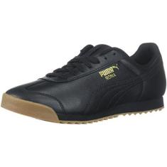 Imagem de PUMA Tênis masculino Roma, Preto/time dourado, 42