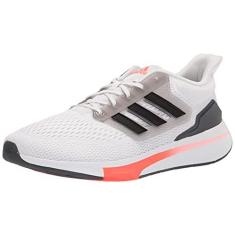 Imagem de adidas Tênis de corrida masculino Eq21 T5, Branco/Preto/Cinza, 13