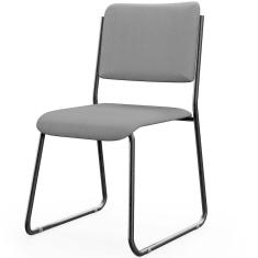 Imagem de Cadeira Hoteleira Auditório Empilhável Inter L02 Crepe Cinza