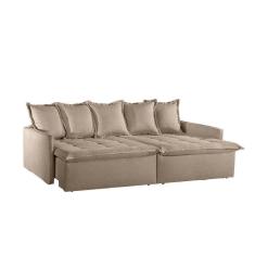 Imagem de Sofá Cama Texas Retrátil Com Pillowtop E Espuma D28 Zarat Marrom