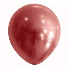 Imagem de Balão Cromado Metalizado Vermelho - 9 Polegadas - 25 Unidades