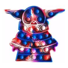 Imagem de Pop It Fidget Toy Pop Bublle Sensorial Yoda Tie Dye Kids
