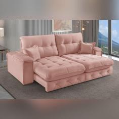 Imagem de Sofá Retrátil Reclinável 230cm Istambul Yescasa Nude