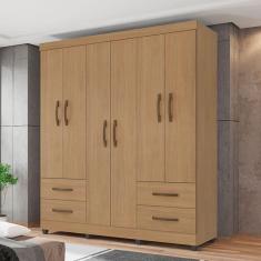 Imagem de Guarda Roupa Casal 6 Portas Fernandópolis Nature