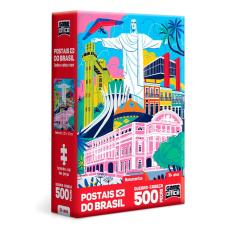 Imagem de Quebra Cabeça Postais Do Brasil Monumentos 500 Pçs - Toyster
