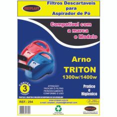 Imagem de Saco Descartável Aspirador De Pó Arno Triton 1300 1400 Com 3 Unidades