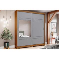 Imagem de Guarda Roupa Casal 2 Portas De Correr E 3 Gavetas Verg Nature/Off White - Henn