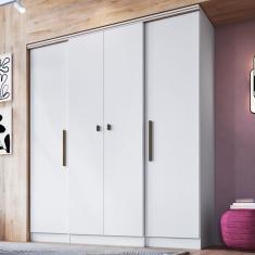Imagem de Guarda-roupa Casal 4 Portas 2 Gavetas Doripel Miami Branco