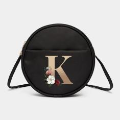 Imagem de Bolsa C/ Letra Nome Pequena Redonda Nylon Tactel Impermeável - Bag