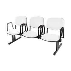 Imagem de Cadeira Em Longarina Para Auditórios Linha Hotel Branco